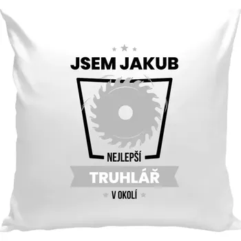 Polštář Polštář bílý 40x40 cm Nejlepší v okolí - truhlář