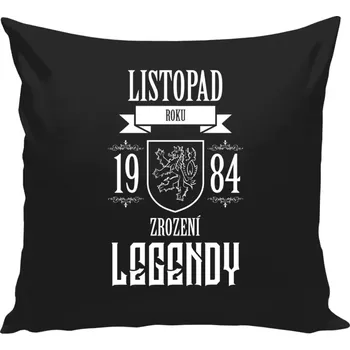Polštář Polštář černý 40x40 cm Zrození legendy
