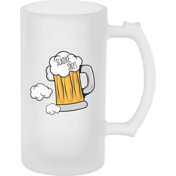 Sklenice Půllitr skleněný matný Sladké sny