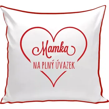 Polštář Polštář barevný 32x32 cm Mamka na plný úvazek