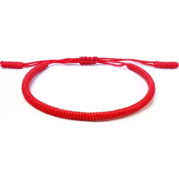 Náramek Tibetský náramek pro štěstí - ČERVENÝ THIN