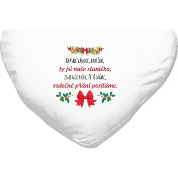 Polštář Polštář srdce 40x35 cm Srdečné přání babičce