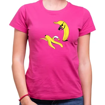 Pánské tričko Tričko - Banán vražda, Barva látky růžová , Střih Dámsky, Velikost XL