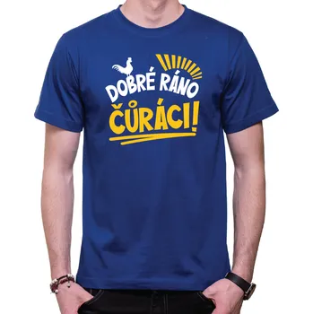 Pánské tričko Fajntričko Dobré ráno Čůráci modrá XXXL