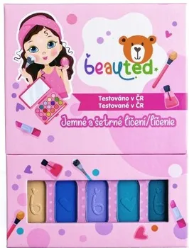 dětské šminky a malovátka Teddies Beauted dětská sada líčení paletka se zrcátkem na magnetické zavírání