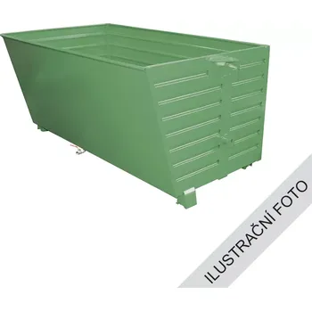 Popelnice Stohovatelný kontejner TRV s výpustí, zelená, nosnost 2000 kg, 2000 l
