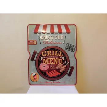 Plechová cedule PLECHOVÁ CEDULE - GRILL MENU