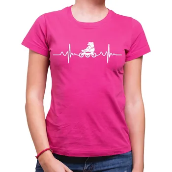 Pánské tričko Tričko - EKG brusle, Barva látky růžová, Střih Pánsky / UNISEX, Velikost XXL