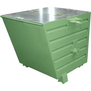 Popelnice Výklopný kontejner TRV s víkem, zelená, nosnost 1000 kg, 550 l
