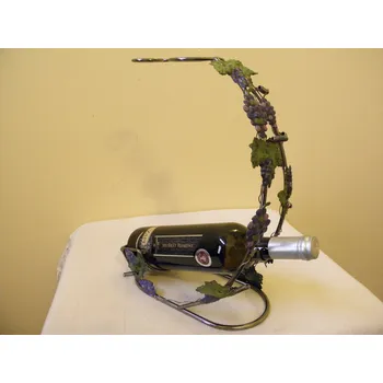 Stojan na víno KOVOVÝ OZDOBNÝ STOJAN NA VÍNO - RUČNÍ PRÁCE