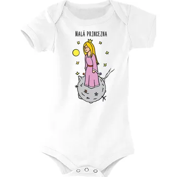 Dětské body - Malá Princezna, Barva látky černá, Střih Dětský, Velikost 18-24 měsiců (86-93cm)