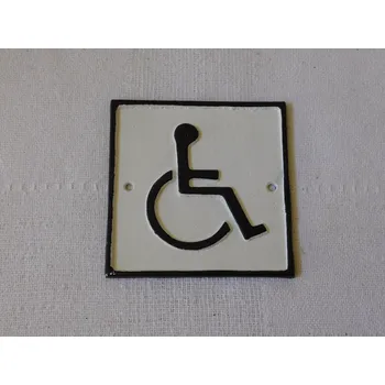 OZNAČENÍ WC INVALIDÉ - LITINOVÁ CEDULKA