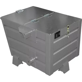 Popelnice Výklopný kontejner TRV s víkem, šedá, nosnost 500 kg, 300 l