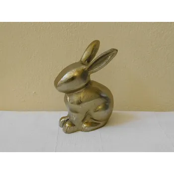 Velikonoční dekorace ZAJÍC VE ZLATÉM PROVEDENÍ