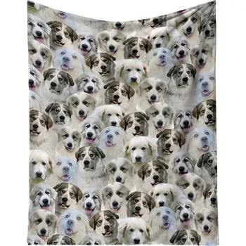 deka Excellent Mikroplyšová hřejivá deka světlá 130x150 cm - Psi