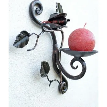 Svícen Kovaná dekorace na zeď 21