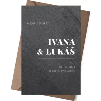 Svatební dekorace Kamenné oznámení IVANA