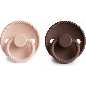 Frigg Dudlík Frigg Rope 2-pack silikon vel.1 Blush/Cocoa