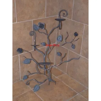 Svícen Kovaná dekorace na zeď 30