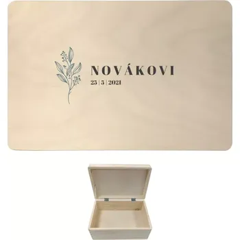 Úložný box Dřevěný box s víkem ULA