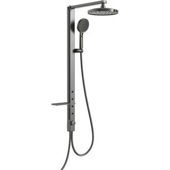 Sprchový set Sprchový systém bez baterie AVITAL Biala se 4 masážními tryskami matně černá