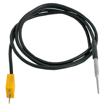 GREISINGER GTF 38 Snímač teploty typu K (NiCr-Ni), izolovaný, Ø 2,2 mm, délka 25 mm, kabel dlouhý 1 m; používá se při odlišných teplotách dřeva a měřicího přístroje