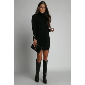 Dámské šaty Rolákové mini šaty Angela V0003 černé uni