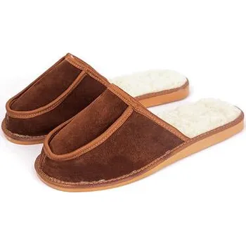 Pánské pantofle Vlnka Pánské kožené papuče pardály velikost obuv dospělí 42