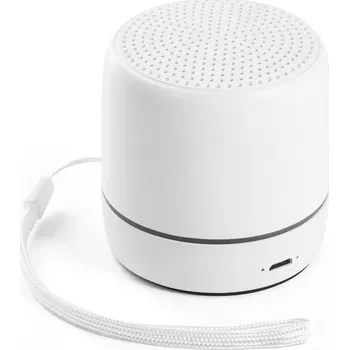 Bluetooth reproduktor TURING. Přenosný 3W reproduktor s výdrží baterie 4 hodiny na recyklovaného ABS (100% rABS) - Bílá