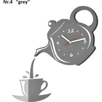 Hodiny Kuchyňské hodiny na stěnu Šedá
