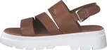 s.Oliver dámské kožené sandály na platformě 5-28200-20 cognac Velikost: 36