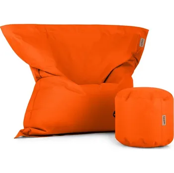Sedací pytel SakyPaky set Kanafas sedací vak s taburetem oranžová