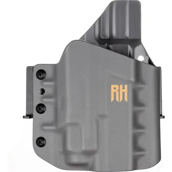 Příslušenství pro sportovní střelbu RH Holsters FROGY - Glock 19/23/32 - Glock 19X/45 + Streamlight TLR-8A - vnější kydexové pouzdro - poloviční sweatguard - tmavě šedá Pouzdro je pro: Pravák