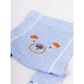 YO Punčocháče punčocháčky punčošky RAB0003C modré s méďou velikost oblečení - děti: 68/74