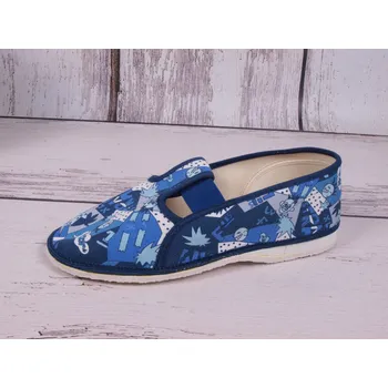 Chlapecké bačkory Bačkůrky papučky bačkory HP Čechtín 555 modré komiksové velikost: 27