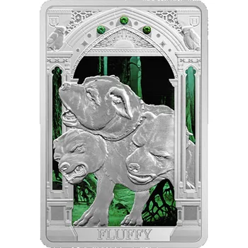 Stříbrná mince Harry Potter™ - Fluffy (Chloupek) (Magical Creatures) 1 Oz 2023 Color PROOF - (4.)