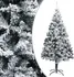 Vánoční stromek vidaXL 3077741 umělý vánoční stromek s LED zasněžený zelený