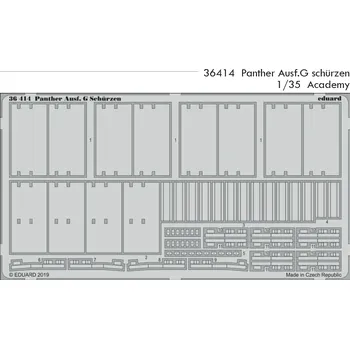 Plastikový model Eduard 1/35 Panther Ausf.G schürzen (ACADEMY)