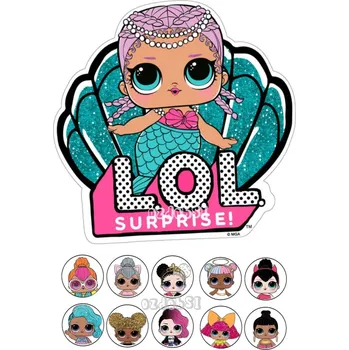 Jedlá dekorace na dort L.O.L. surprise 7 - jedlý papír - Bez úprav