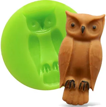 Jedlá dekorace na dort Silikonová formička sova