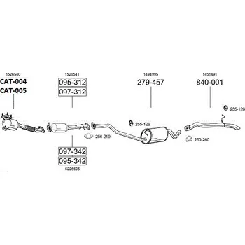 Filtr pevných částic filtr pevných částic Bosal 097-342