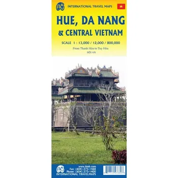 ITMB Publishing mapa Hue 1:12,6 t., Da Nang 1:12 t. and Central Vietnam 1:800 t