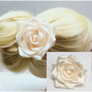 Brož Brož 3v1 růže smetanová saténová velká BR004