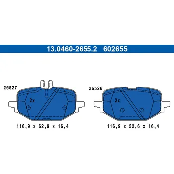 Brzdová destička Sada brzdových destiček, kotoučová brzda ATE 13.0460-2655.2