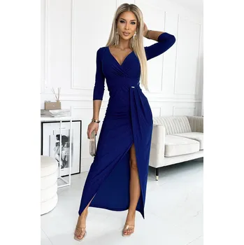 Dámské šaty Lesklé modré šaty se třpytkami MILENA 404-8 blue Velikost: XS