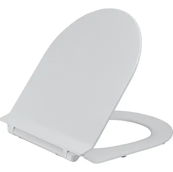 WC sedátko CERANO - WC sedátko se zpomalovacím mechanismem Sedile - slim/UF - bílá lesklá - 36,4x4,9x42,7 cm