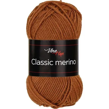 Vlna-hep Příze Classic merino - 61054 hnědo-rezavá