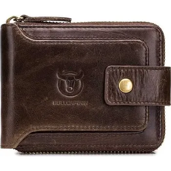 Obal na doklad Bullcaptain elegantní kožená peněženka Phocas Hnědá BULLCAPTAIN 97k-cube