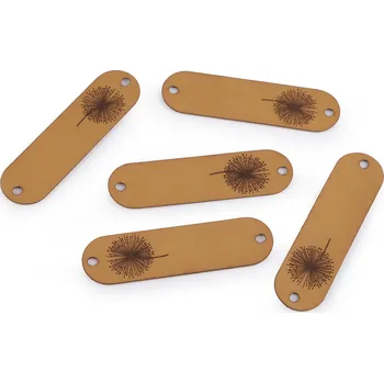 Nášivka / štítek z eko kůže - pampeliška