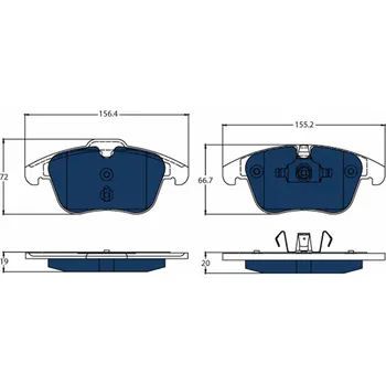 Brzdová destička Sada brzdových destiček, kotoučová brzda TRW GDB1683BTE